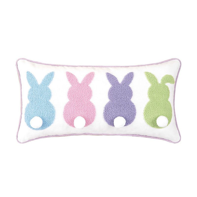 C&F Home Bunny Bums Easter Throw Pillow, Pink, 10X20