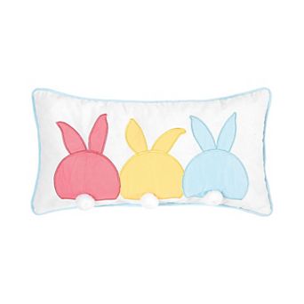C&F Home Bunny Tails Trio Easter Throw Pillow