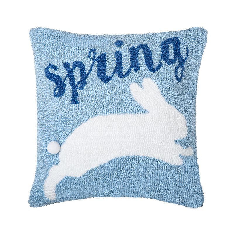 C&F Home Spring Bunny Easter Throw Pillow, Blue, 16X16