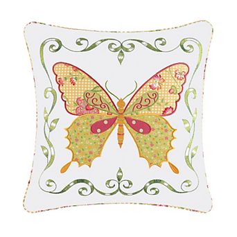 C&F Home Pink Butterfly Throw Pillow
