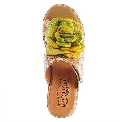 L'Artiste By Spring Step Balharbor Women's Slide Leather Dress Sandals