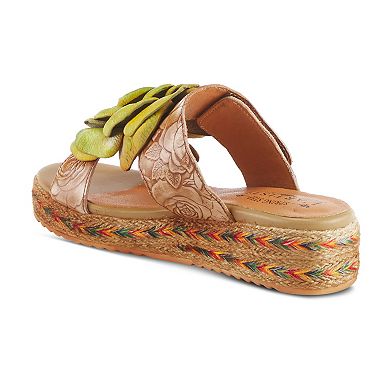L'Artiste By Spring Step Balharbor Women's Slide Leather Dress Sandals