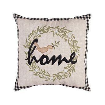 C&F Home Home Wreath Throw Pillow