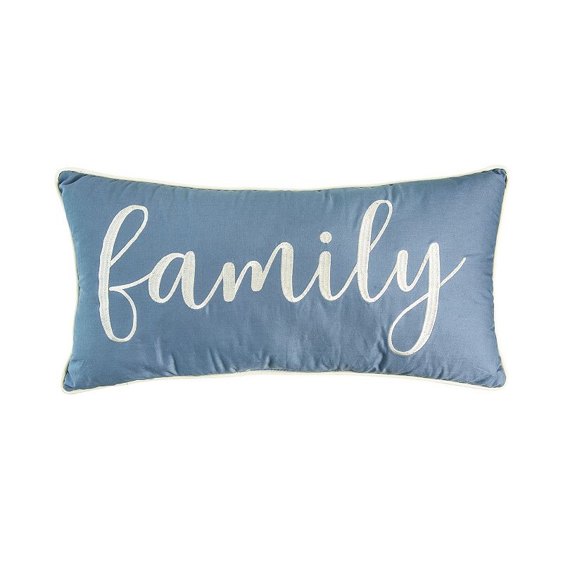 C&F Home Family Throw Pillow, Blue, 12X24