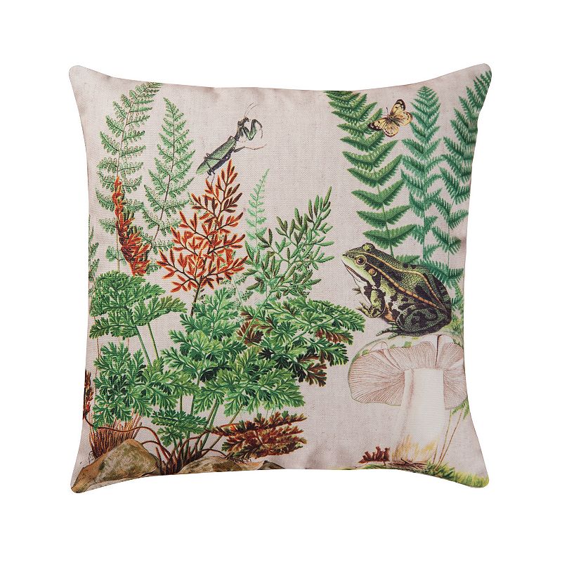 C&F Home Fern & Frog Indoor/Outdoor Throw Pillow, Green, 18X18