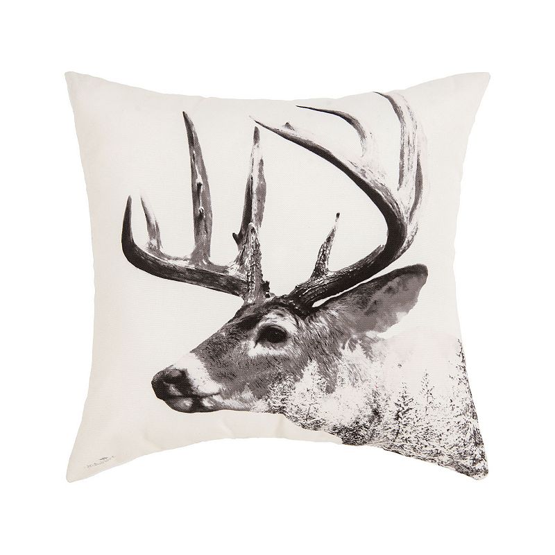 C&F Home Deer Forest Wildlife Indoor/Outdoor Throw Pillow, Beig/Green, 18X1