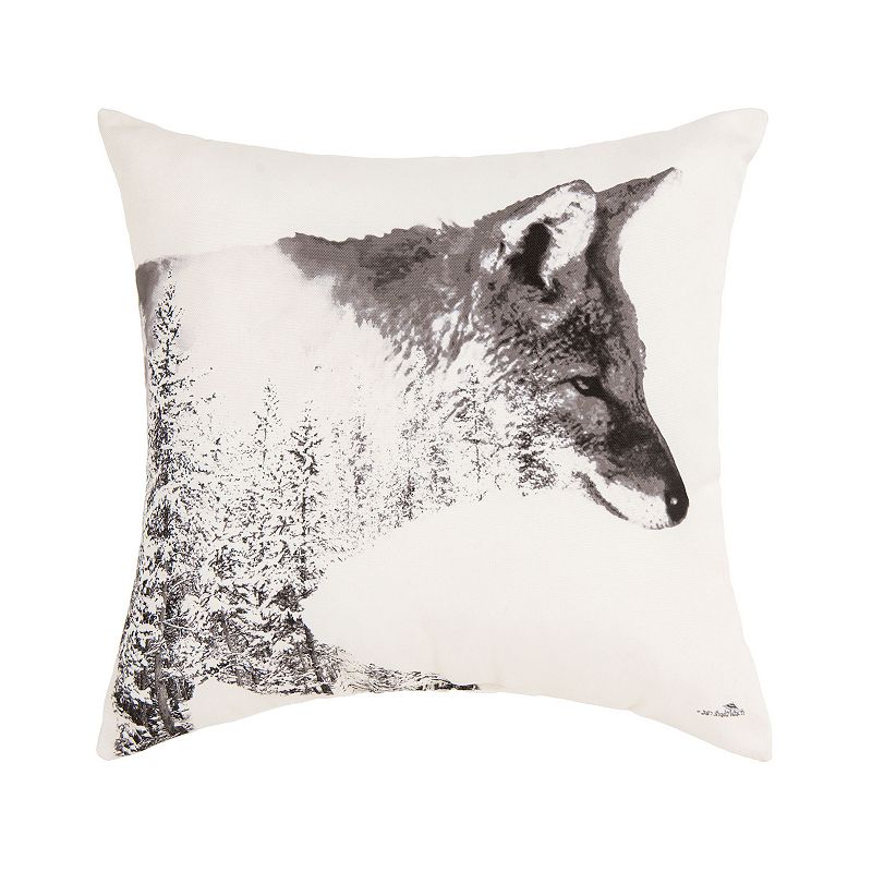 C&F Home Fox Forest Wildlife Indoor/Outdoor Throw Pillow, Beig/Green, 18X18