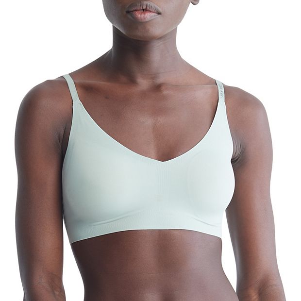  Calvin Klein Womens Invisibles Comfort Seamless Adjustable  Skinny Strap Bralette Bra