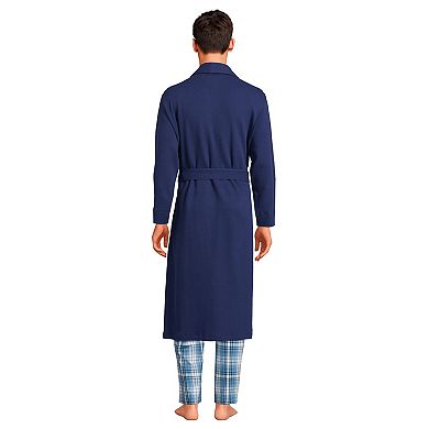 Men's Lands' End Cozy Shawl Collar Waffle-Weave Robe