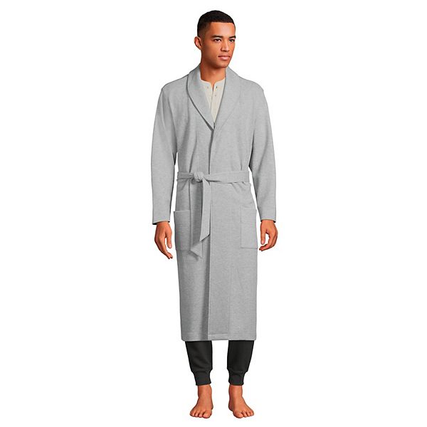 Men's Lands' End Cozy Shawl-Collar Waffle-Weave Robe