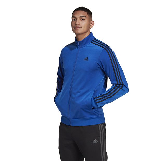 Adidas track jacket big best sale and tall