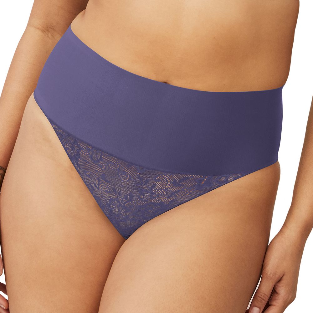 Tame Your Tummy Shaping Thong 12j Black Lace