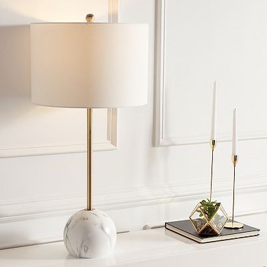 Safavieh Kyrene Table Lamp - Marble Base and Brass Finish