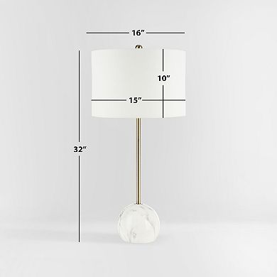 Safavieh Kyrene Table Lamp - Marble Base and Brass Finish