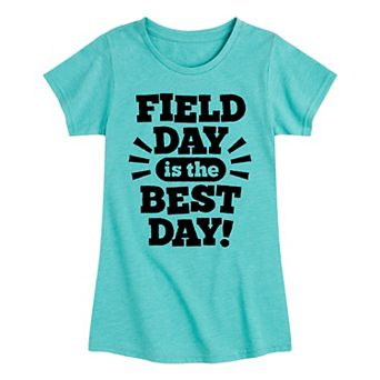 Girls 7-16 Field Day Is The Best Day Graphic Tee