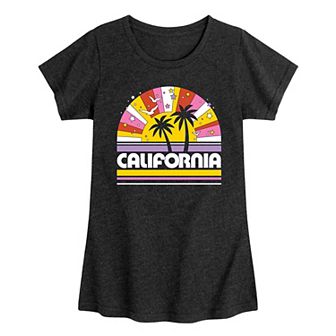 Girls 7-16 California Sunset Graphic Tee