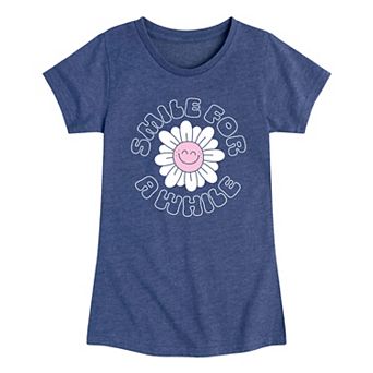Girls 7-16 Smile For Awhile Graphic Tee