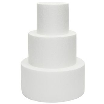 Small Foam Cake Dummy For Decorating And Wedding Display, 3 tier (10.8 in Tall)