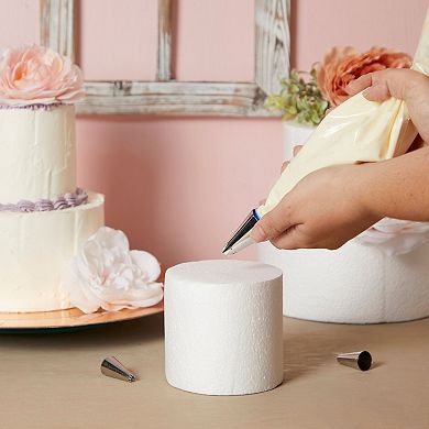 Small Foam Cake Dummy For Decorating And Wedding Display, 3 Tiers (10.8 In Tall)