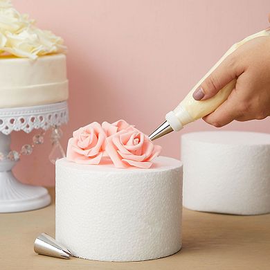 2 Pack Foam Cake Dummies for Faux Wedding Cake, 6x4 Inch Dummy Rounds