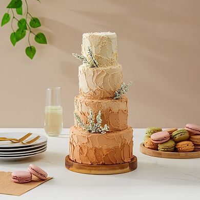 4 Piece Round Foam Cake Dummies for 12" Tall Fake Wedding Cake in 4 Sizes, for Decorating and Crafts (3, 4, 5, and 6 In)