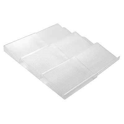 mDesign Expandable Plastic Spice Rack Drawer Insert 3 Tiers