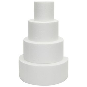 Foam Cake Dummies, 4" 6" 8" 10" Dummy Wedding Cake Rounds, 14.4 in Tall