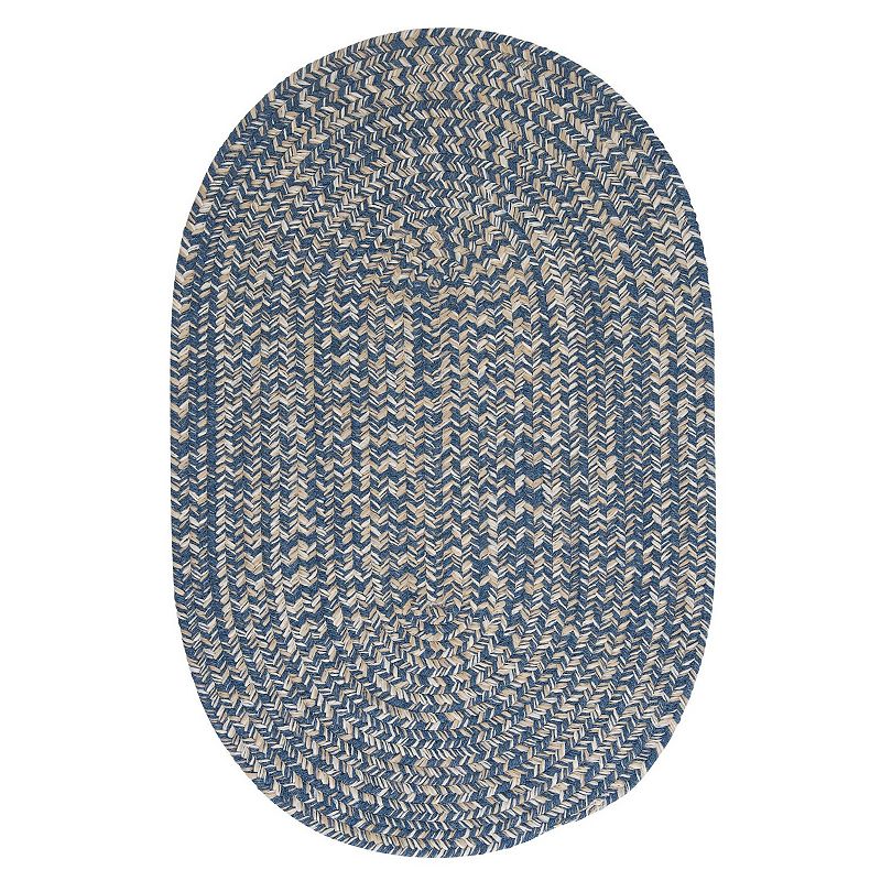 Colonial Mills Tremont Wool Blend Braided Area Rug, Blue, 3X5FT OVAL