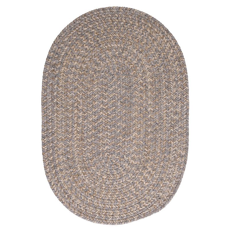 Colonial Mills Tremont Wool Blend Braided Area Rug, Grey, 2X8FT OVAL