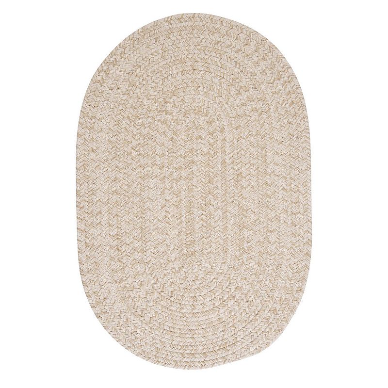 Colonial Mills Tremont Wool Blend Braided Area Rug, White, 5Ft Rnd