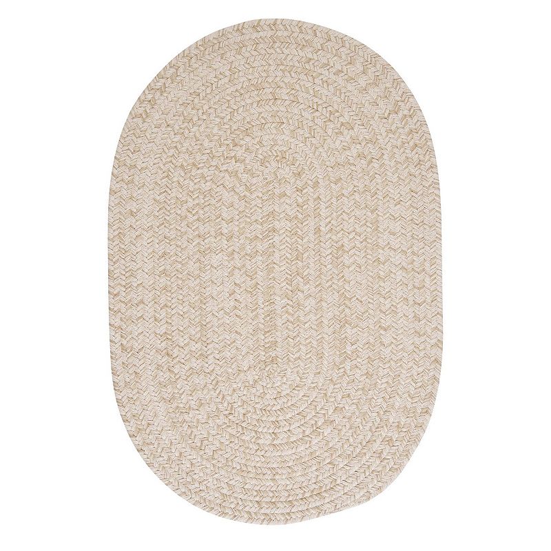 Colonial Mills Tremont Wool Blend Braided Area Rug, White, 4Ft Rnd