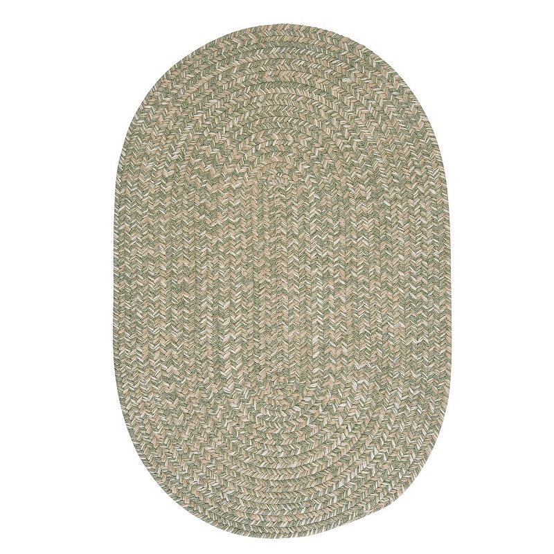 Colonial Mills Tremont Wool Blend Braided Area Rug, Green, 2X11FT OVL