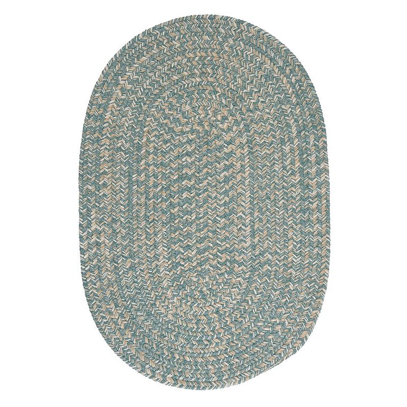 Colonial Mills Tremont Wool Blend Braided Area Rug, Blue, 2X6FT OVAL