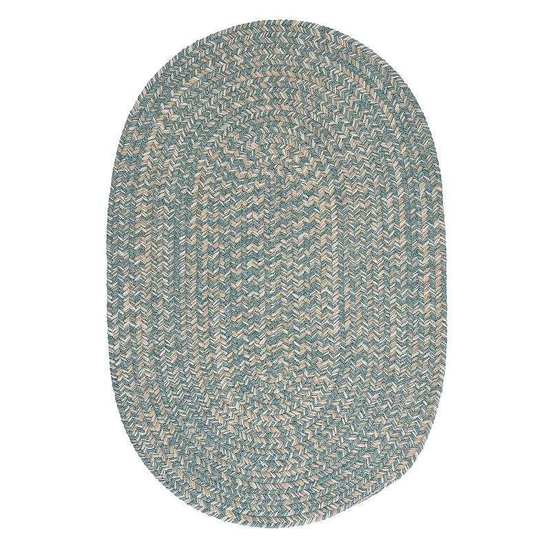 Colonial Mills Tremont Wool Blend Braided Area Rug, Blue, 8X11FT OVL