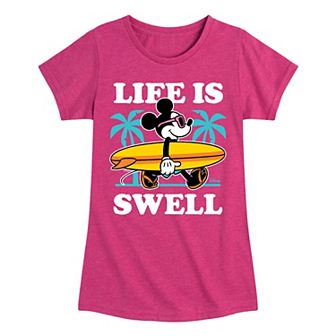 Disney's Mickey Mouse Girls 7-16 Life Is Swell Graphic Tee