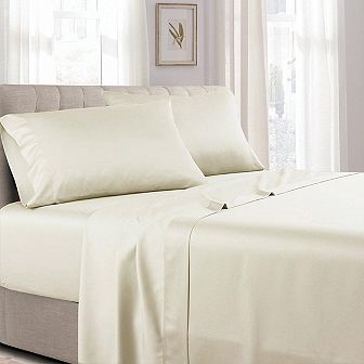 Soft Cotton Sateen Sheet Set - Extra Deep Fitted (22 inches)