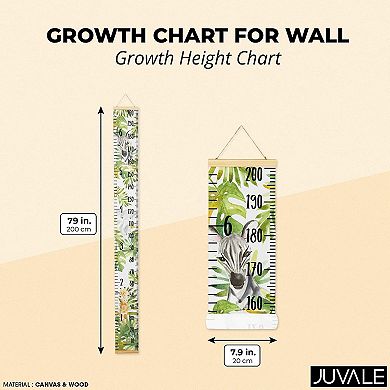 Growth Chart for Kids, Wall Chart in Safari Jungle Design (7.9 x 79 Inches)