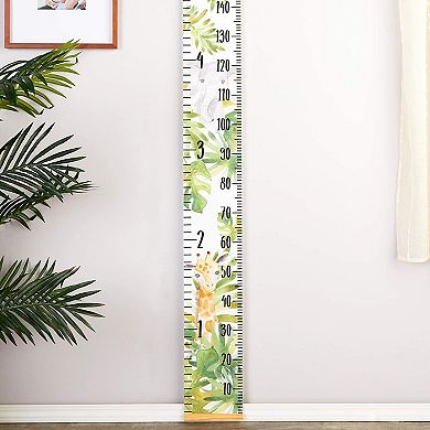 Growth Chart for Kids, Wall Chart in Safari Jungle Design (7.9 x 79 Inches)
