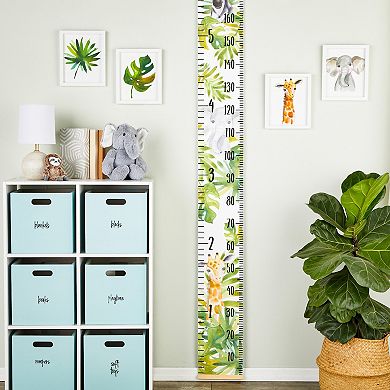 Growth Chart for Kids, Wall Chart in Safari Jungle Design (7.9 x 79 Inches)