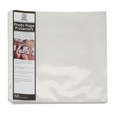 Photo Album Protective Sleeves Refill Pages, 12x12 Scrapbook Page Protectors (50 Pack)