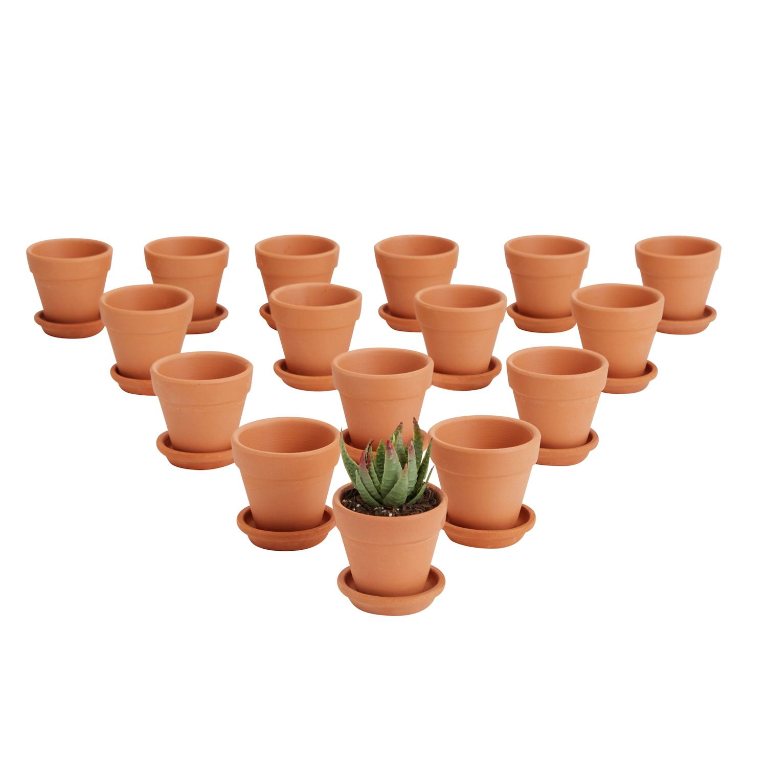 10-Pack 2-Inch Mini Terracotta Pots with Drainage Holes for