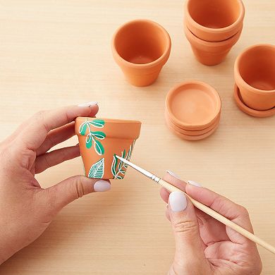 16-Pack Terra Cotta Pots with Saucer and Drain Hole, Planters for Flowers