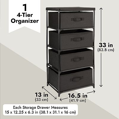 4-tier Tall Closet Dresser With Drawers