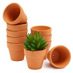 Large Terra Cotta Pots with Saucer- 4 Pack Large 6'' Terra Cotta Plant Pot  with Drainage Hole, Flower Pot with Tray, Terracotta Pot for Indoor Outdoor