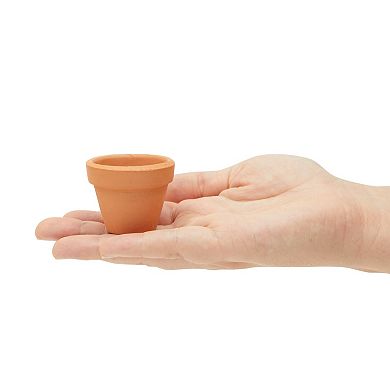 10 Pack Mini Terracotta Plants Pots with Drainage Holes for Succulents, Tiny Clay Flower Pot Planters (1 x 1.5 In)