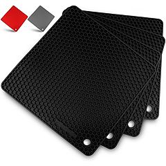 Unique Bargains Silicone Trivet Mats 2pcs Square Heat Resistant Non-slip  Drying Mat For Kitchen Counter Table -deep Gray : Target