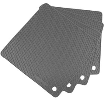 Zulay Kitchen Silicone Trivet Mat Set - 4 Pack