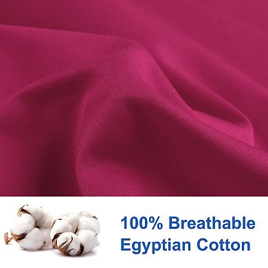 Egyptian Cotton Pillow Cases Hidden Zipper 2 Pack Standard(20"x26")
