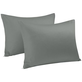Egyptian Cotton Pillow Cases Hidden Zipper 2 Pack Standard(20"x26")