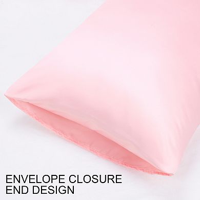 Soft Silk Satin Pillowcases For Hair And Skin With Envelope 2pcs Standard 20"x26"